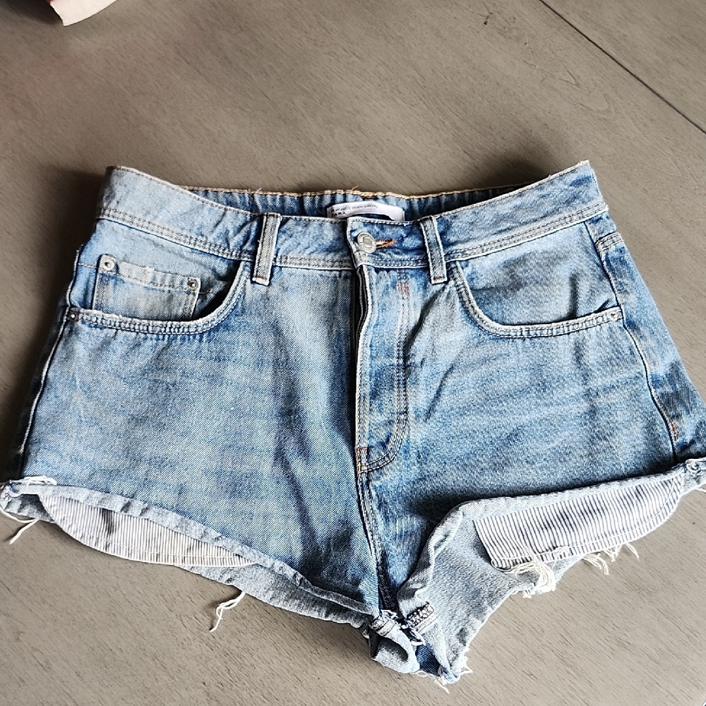 Zara Light Blue Denim Jean Shorts